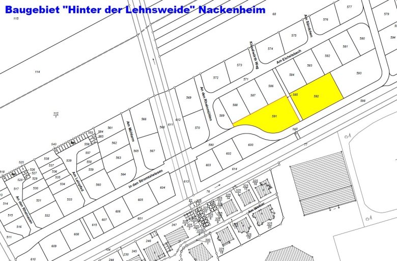 Skizze Baugebiet Hinter der Lehnsweide