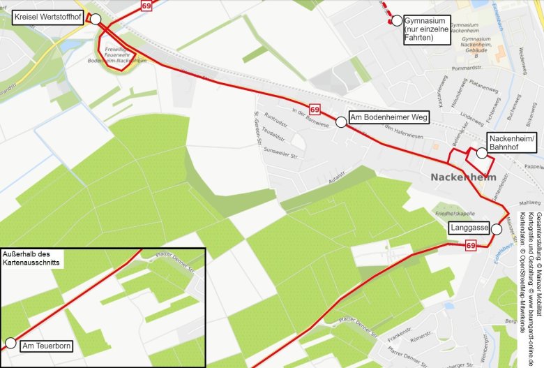 Linienplan Ausschnitt Nackenheim